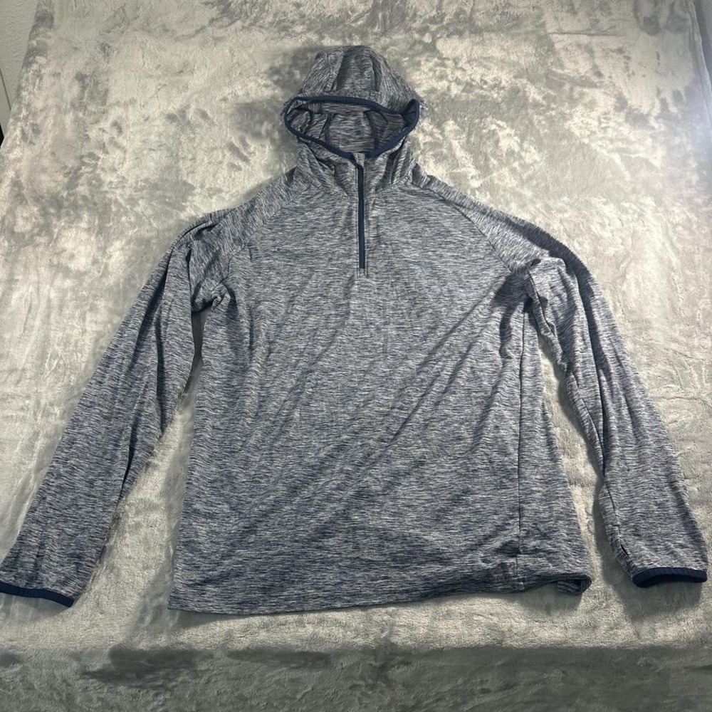 Grey and navy‎ blue Russel half zip